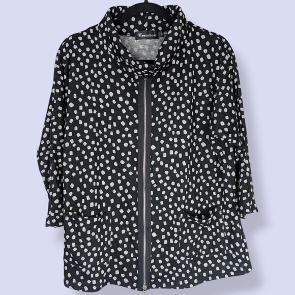 Creation B&W 3/4 Sleeve Accent Sweater - Picture 4 of 8